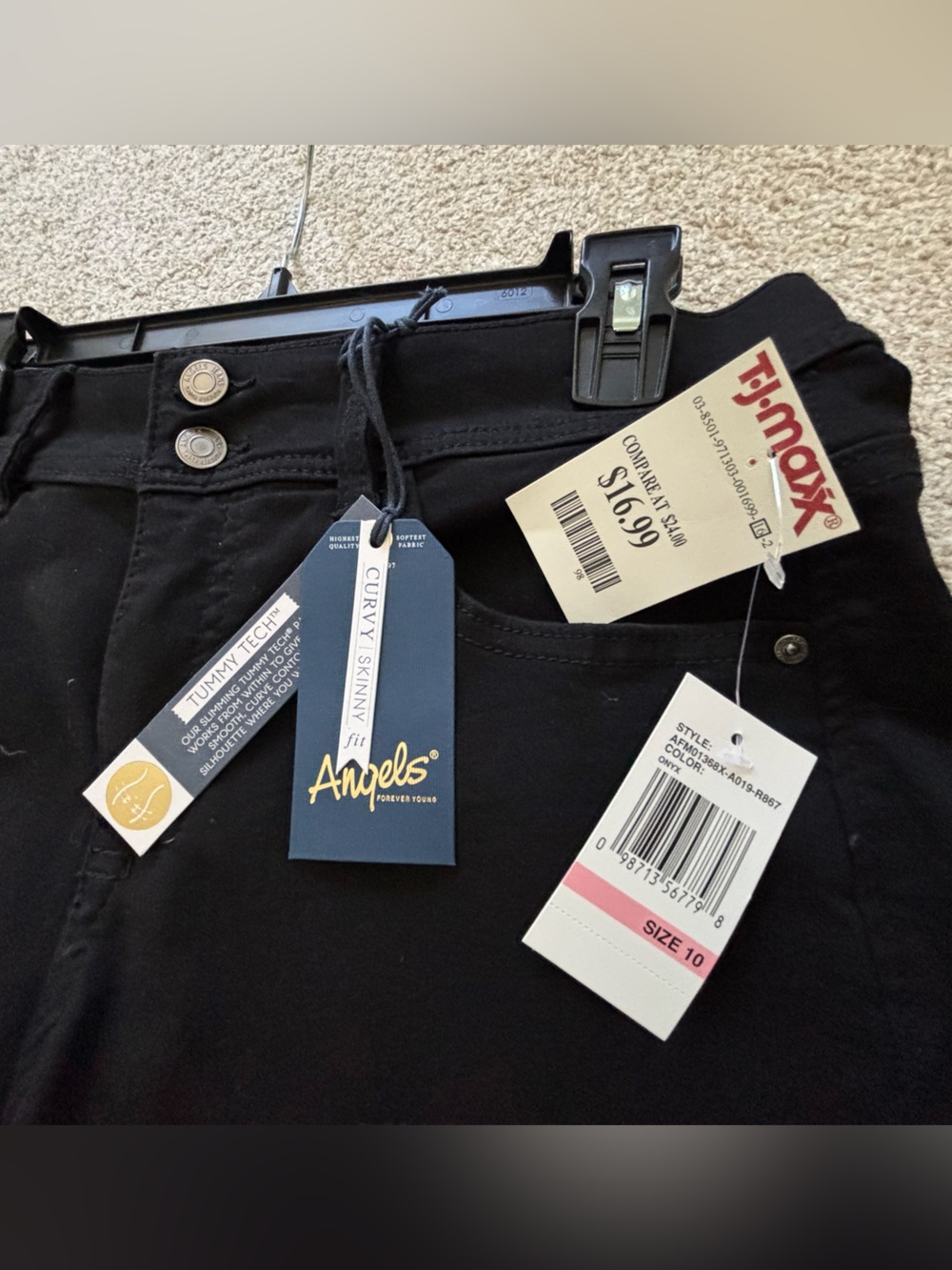 NWT Angels Forever Young High-Rise Black Skinny Jeans Size 10 - Picture 6 of 8